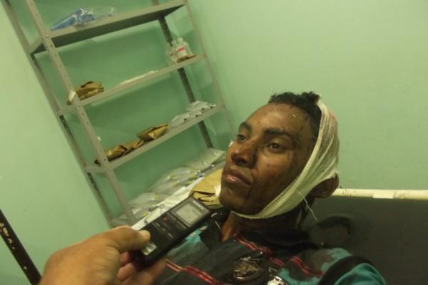 Jovem &eacute; agredido(Imagem:FlorianoNews)