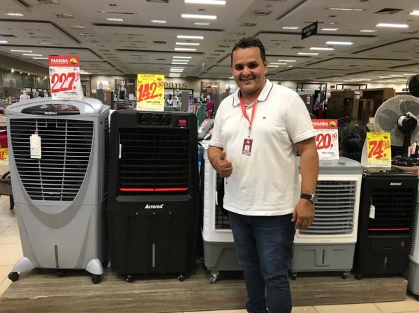 Nol&ecirc;to, colaborador do setor de eletrodom&eacute;sticos.(Imagem:FlorianoNews)