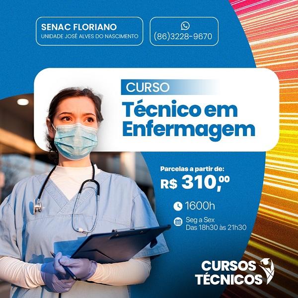 Curso técnico em Enfermagem do Senac de Floriano está com matrículas abertas