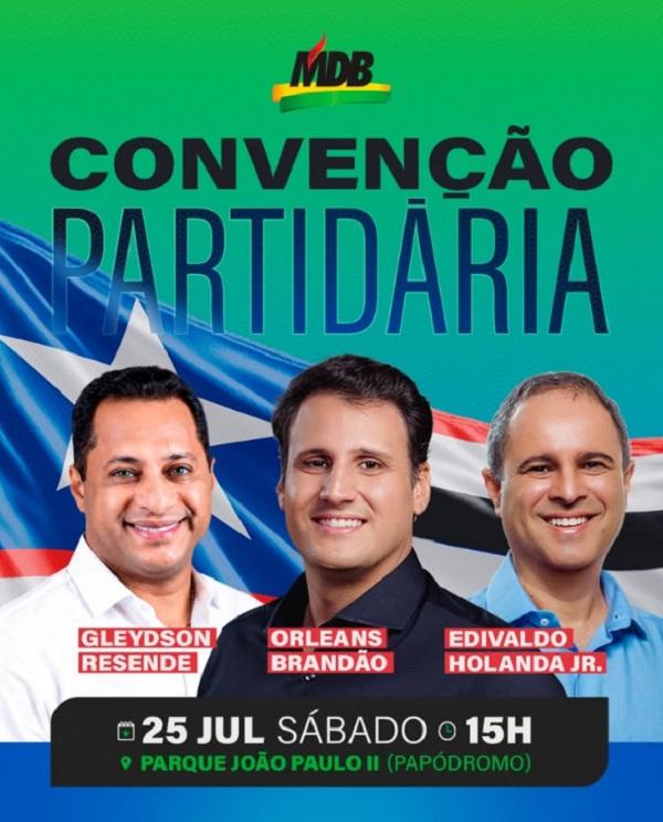Pré-candidato Gleydson Resende convida convencionais do MDB para convenção partidária neste sábado