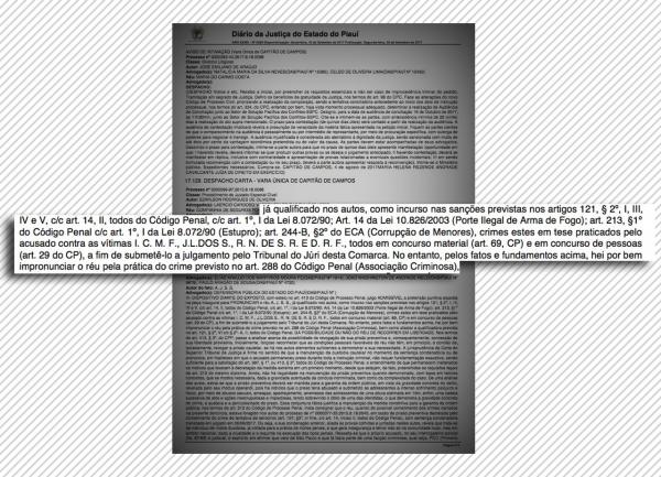  Decis&atilde;o de Leonardo Brasileiro trata de estupro, corrup&ccedil;&atilde;o de menores e porte ilegal de arma.(Imagem:Reprodu&ccedil;&atilde;o)