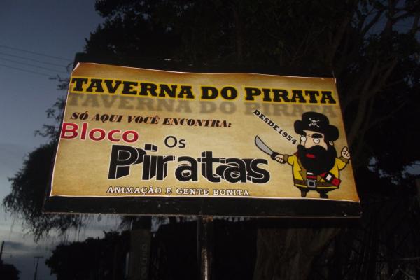 Bloco Os Piratas se re&uacute;ne sexta-feira na Taverna do Pirata.(Imagem:FlorianoNews)