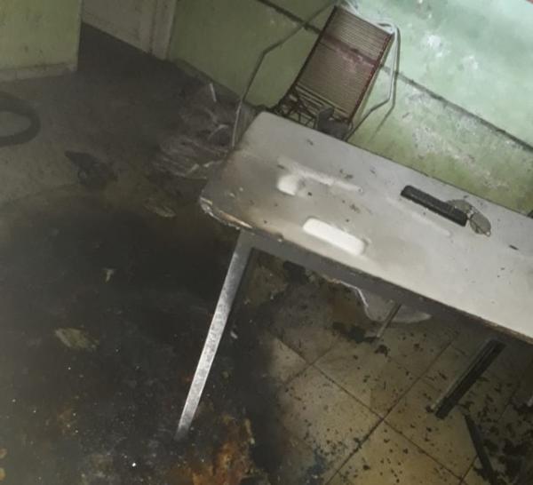 Policial sofre queimaduras em incêndio após curto circuito em companhia da PM em Teresina