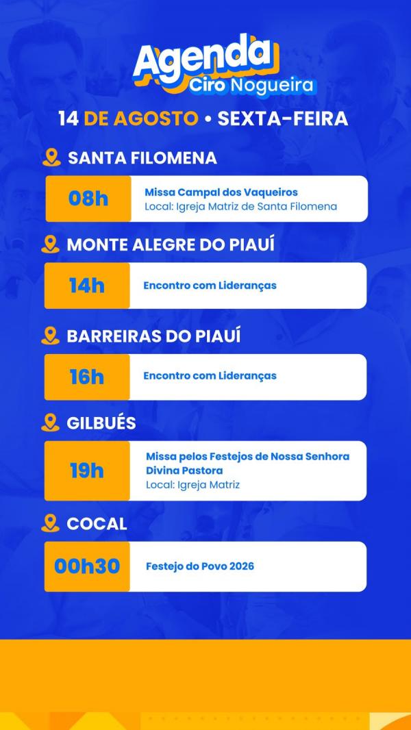 AGENDA - CIRO NOGUEIRA - 14/08