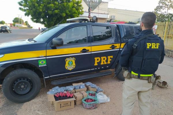 PRF prende homem transportando 200 kg de balins de chumbo e 355 tubetes de pólvora em Bom Jesus