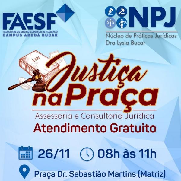 "Justiça na Praça" oferece assistência jurídica gratuita à população de Floriano