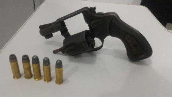 Arma usada no crime.(Imagem:Pol&iacute;cia Civil)
