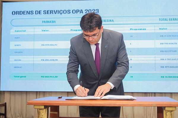 Governador autoriza execução de 18 obras do OPA em Teresina e Parnaíba