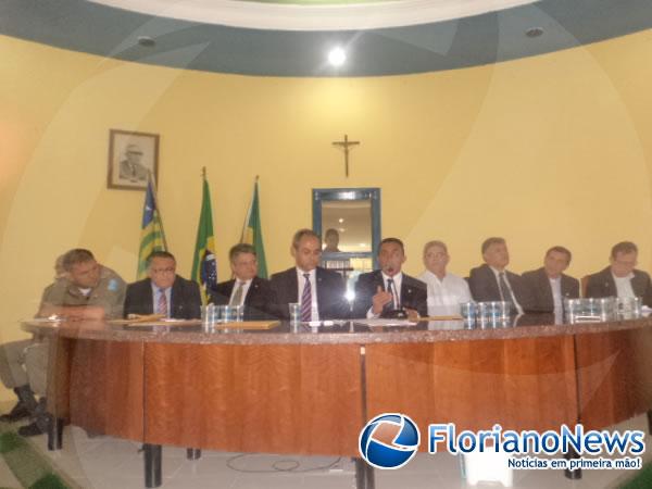 Deputado Gustavo Neiva fala sobre Seguran&ccedil;a P&uacute;blica em Floriano.(Imagem:FlorianoNews)