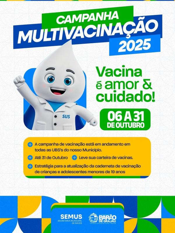 Barão de Grajaú inicia Campanha de Multivacinação 2025 para crianças e adolescentes
