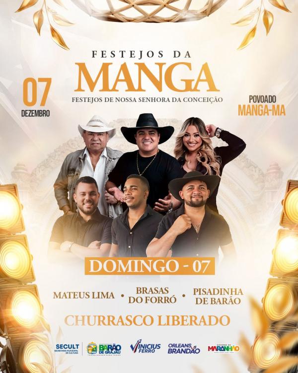 Prefeitura de Barão de Grajaú divulga programação dos festejos do povoado Manga