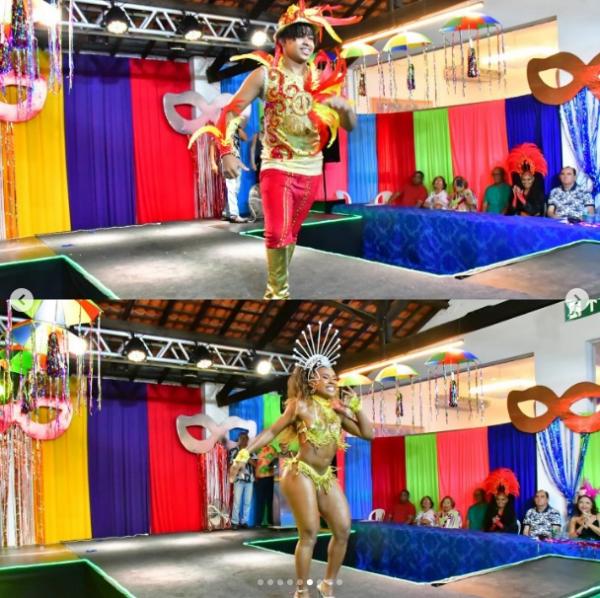  Rei e Rainha do Carnaval 2024 de Floriano s&atilde;o eleitos em noite de brilho e samba no p&eacute;.(Imagem:Reprodu&ccedil;&atilde;o/Instagram)