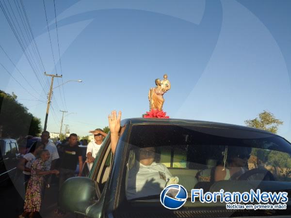 Motoristas realizam tradicional carreata de S&atilde;o Crist&oacute;v&atilde;o em Floriano.(Imagem:FlorianoNews)