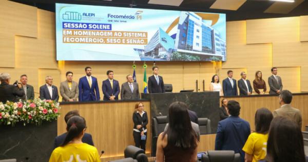 Assembleia Legislativa realiza sess&atilde;o solene em homenagem ao Sistema Fecom&eacute;rcio Sesc Senac no Piau&iacute;.(Imagem:Divulga&ccedil;&atilde;o)