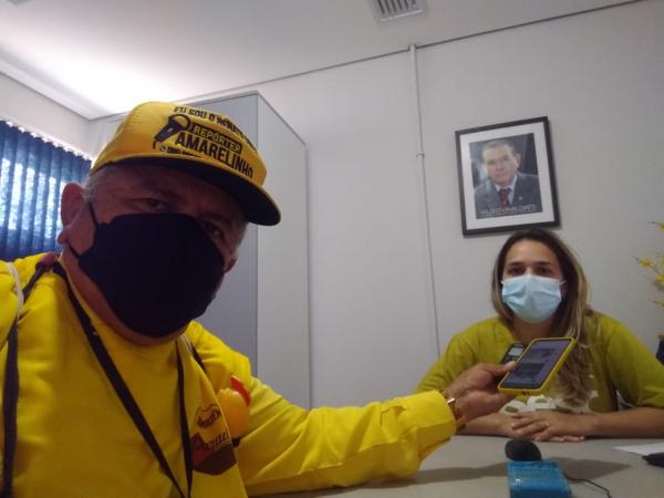 Rep&oacute;rter Amarelinho e Ana Paula, coordenadora do Sesc Floriano(Imagem:FlorianoNews)