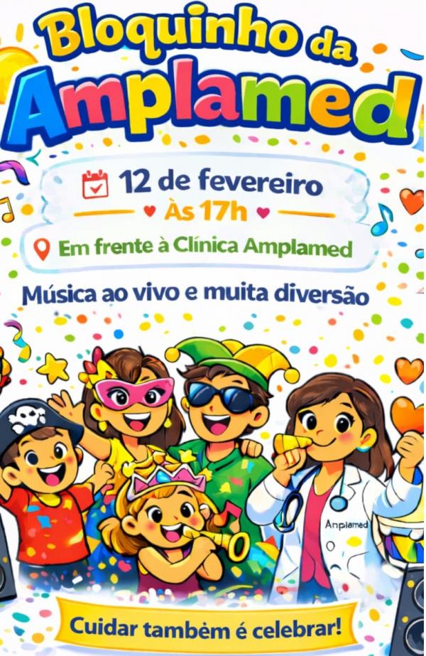 Bloquinho da Amplamed promete alegria, música e cuidado em Floriano