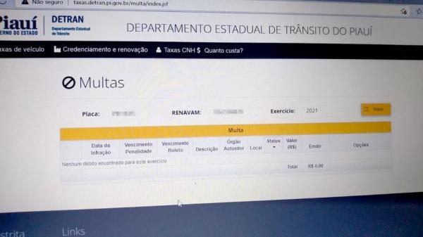 Com sistema do Detran fora do ar e sem acessar documentos, condutores do PI têm veículos apreendidos