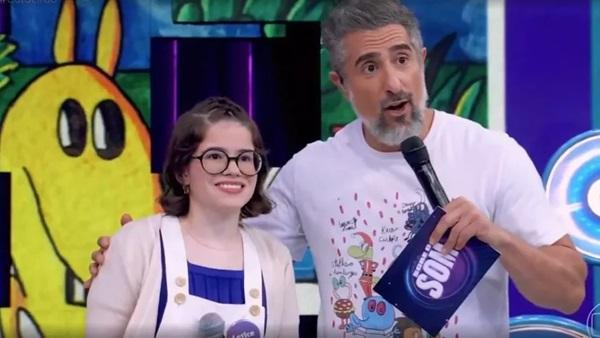 Letice com o apresentador Marcos Mion(Imagem:Reprodu&ccedil;&atilde;o)
