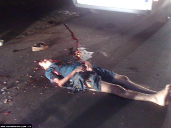 Motocicleta conduzida por v&iacute;tima colidiu frontalmente com outro ve&iacute;culo, ainda n&atilde;o localizado (Imagem:Inhuma News)