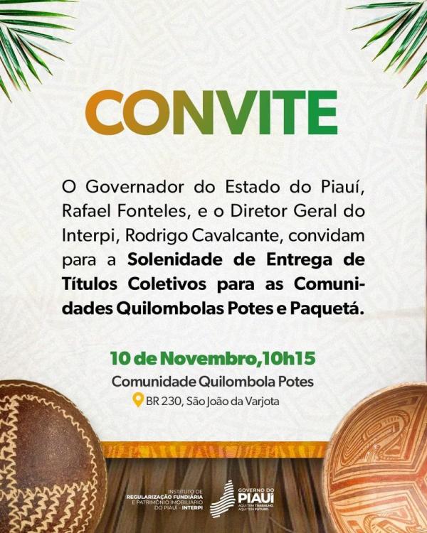 Interpi celebra o mês da Consciência Negra com a entrega de títulos coletivos a comunidades