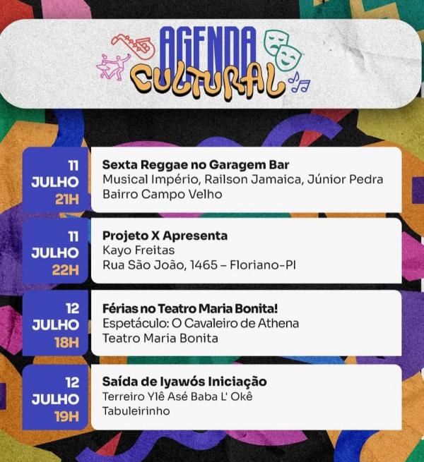 Floriano se prepara para um fim de semana repleto de arte e cultura(Imagem:Reprodu&ccedil;&atilde;o/Instagram)