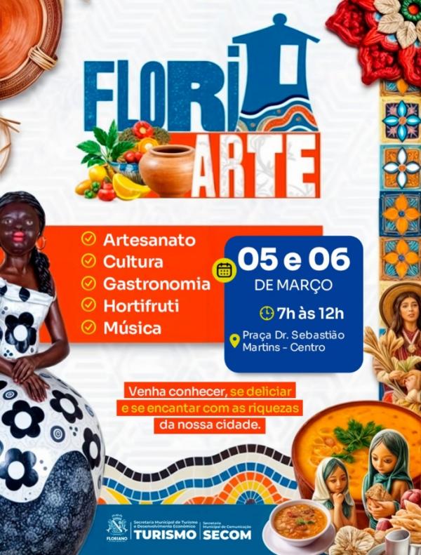 FLORIARTE vai reunir artesanato, cultura e gastronomia no Centro de Floriano