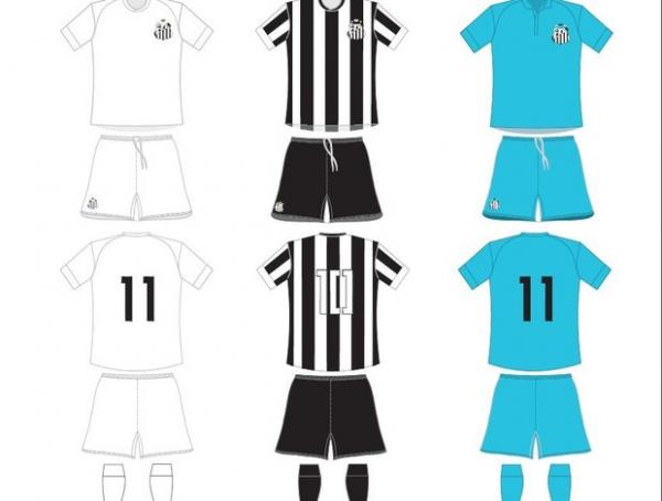 Uniformes do Santos no cadastro da CBF.(Imagem:Reprodu&ccedil;&atilde;o/site oficial da CBF)