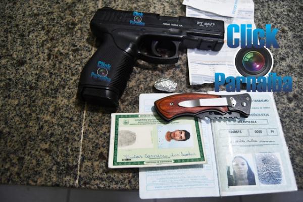 Casal é preso pela PM suspeito de vários assaltos em Parnaíba