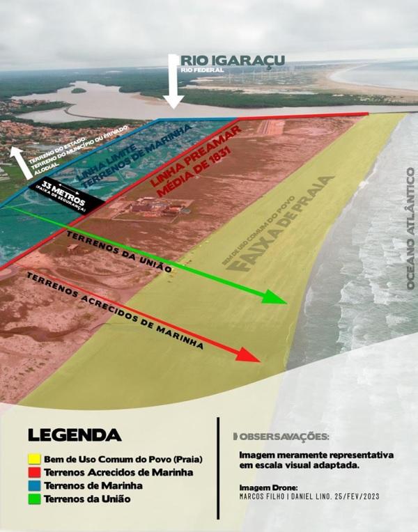 Piau&iacute; faz nova demarca&ccedil;&atilde;o de linha de praia para combater constru&ccedil;&otilde;es ilegais no litoral(Imagem:Divulga&ccedil;&atilde;o)
