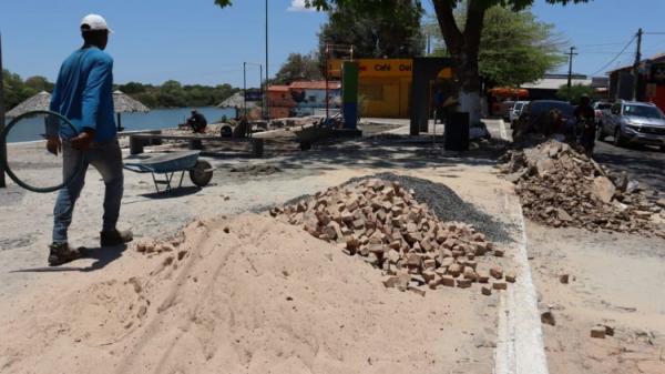 Prefeitura de Floriano promove revitaliza&ccedil;&atilde;o estrutural no Cais da Beira-rio(Imagem:Secom)
