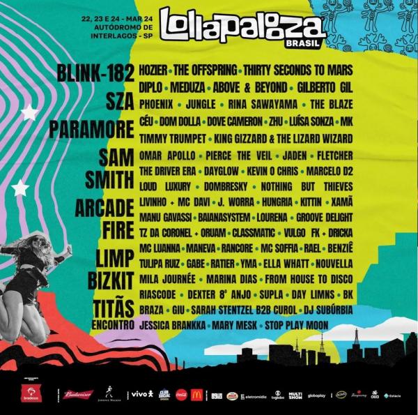 Lollapalooza 2024 anuncia line-up.(Imagem: Divulga&ccedil;&atilde;o)