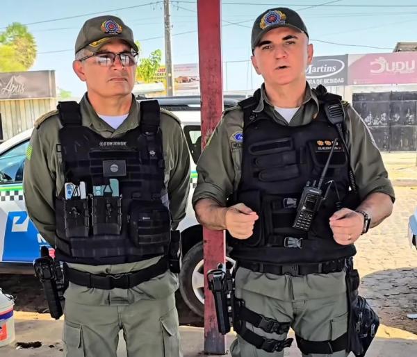 Tenente-Coronel Gilson Leite e Coronel Feitosa(Imagem:Reprodu&ccedil;&atilde;o)