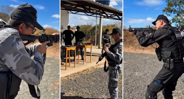  Policiais da For&ccedil;a T&aacute;tica do 3&ordm; BPM realizam treinamento com fuzil israelense Arad 556.(Imagem:Reprodu&ccedil;&atilde;o/Instagram)