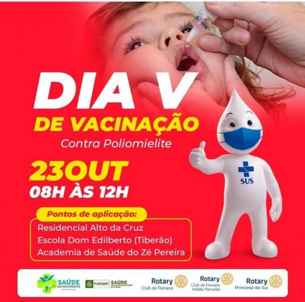 Dia V de vacinação contra poliomielite acontece neste sábado (23)