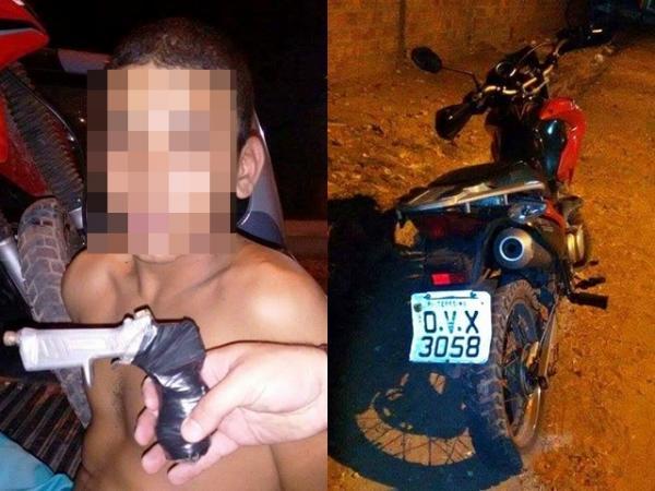 Menor é apreendido com simulacro de arma de fogo em Teresina