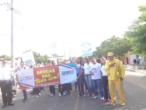 Caminhada culmina projeto de combate às drogas em Barão Grajaú.(Imagem:FlorianoNews)