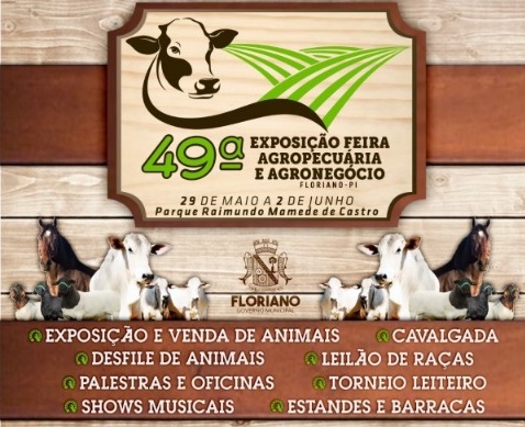 ACRIMEP divulga programação da 49ª Feira Agropecuária de Floriano