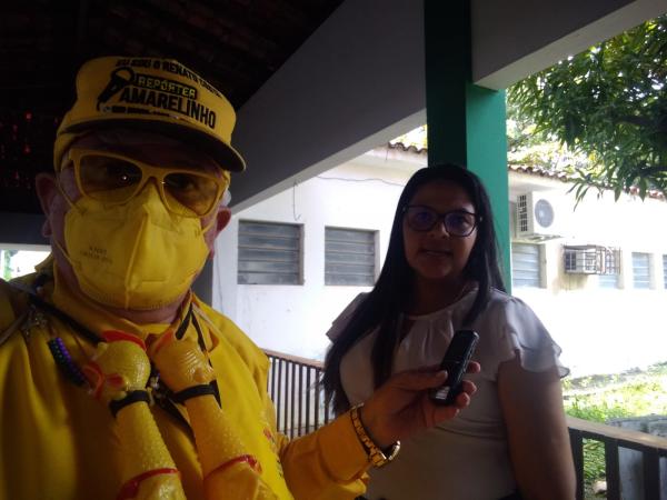 Glauce Barros e rep&oacute;rter Amarelinho(Imagem:FlorianoNews)