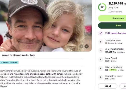 James Van Der Beek: amigos criam vaquinha e arrecadam mais de 1,2 milhão de dólares família