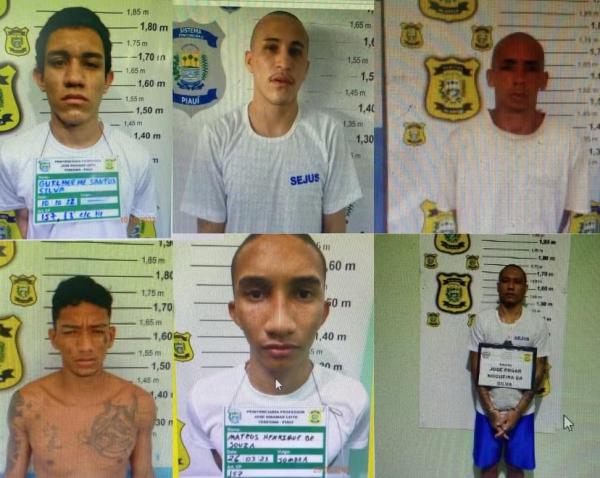 Seis presos fogem da penitenciária de Altos, no PI; Sejus divulga nomes e fotos dos foragidos