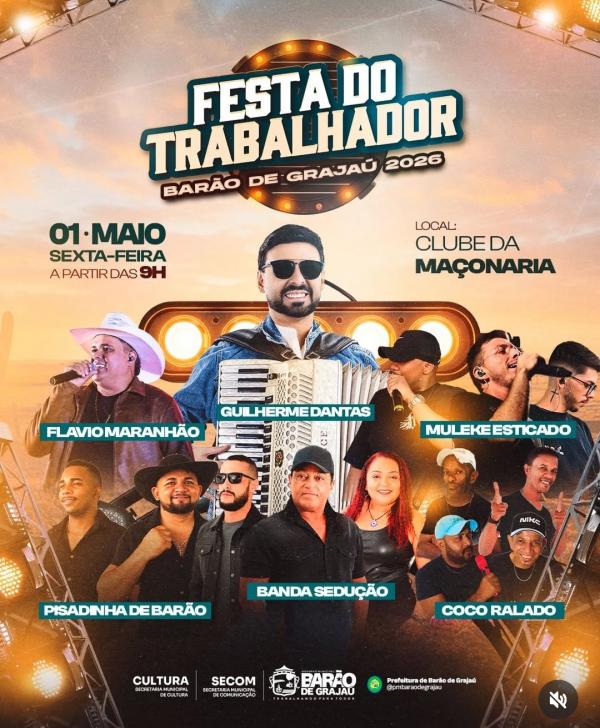 Barão de Grajaú celebra o Dia do Trabalhador com esporte, música e grande programação festiva