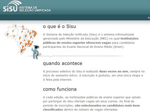 Sisu terá 205 mil vagas disponíveis; inscrições começam dia 19