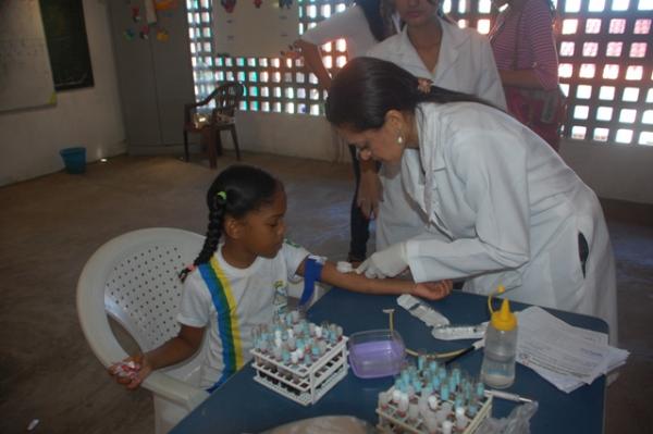 Alunos da Escola Municipal Dom Edilberto participam do Projeto Sa&uacute;de na Escola.(Imagem:Secom)