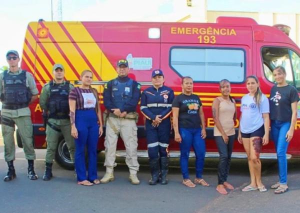 Equipe do Corpo de Bombeiros de Oeiras realiza demonstra&ccedil;&atilde;o de resgate em Ipiranga do Piau&iacute;(Imagem:Divulga&ccedil;&atilde;o)