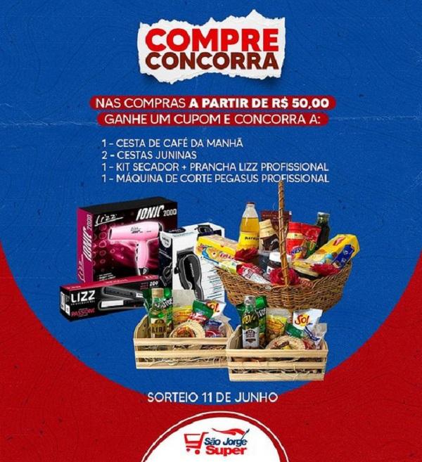 Compre e concorra &agrave; brindes comprando produtos do S&atilde;o Jorge Super.(Imagem:Reprodu&ccedil;&atilde;o/Instagram)