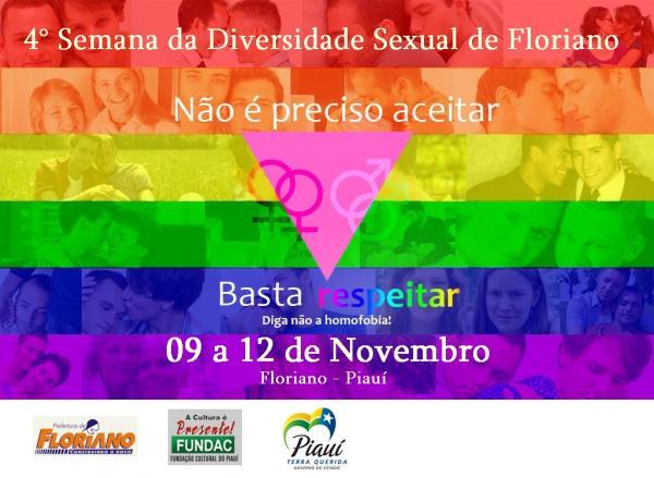 Programação da 4ª Semana da Diversidade Sexual de Floriano