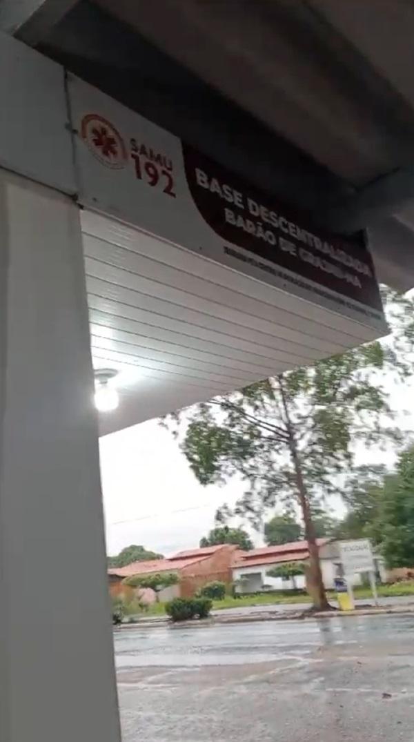Nova base descentralizada do SAMU em Bar&atilde;o de Graja&uacute; enfrenta problemas com vazamentos(Imagem:Reprodu&ccedil;&atilde;o)