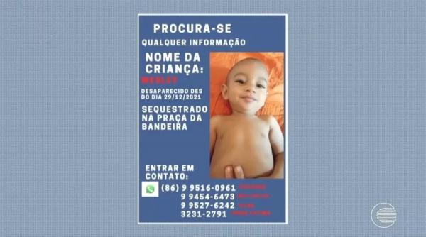 Polícia investiga denúncia de sequestro de bebê de um ano em Teresina; mãe denunciou um mês depois