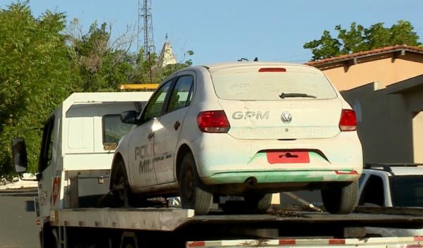 Viatura da cidade foi levada para a troca.(Imagem:Reprodu&ccedil;&atilde;o/TV Clube)