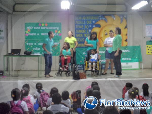 Escola Raimundinha Carvalho realiza atividades pelo Dia Internacional da S&iacute;ndrome de Down.(Imagem:FlorianoNews)